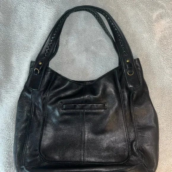 Lucky Brand Black Shoulder Bag (Genuine Leather) - Picture 2 of 3